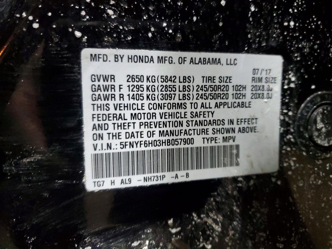 2017 Honda Pilot Elite