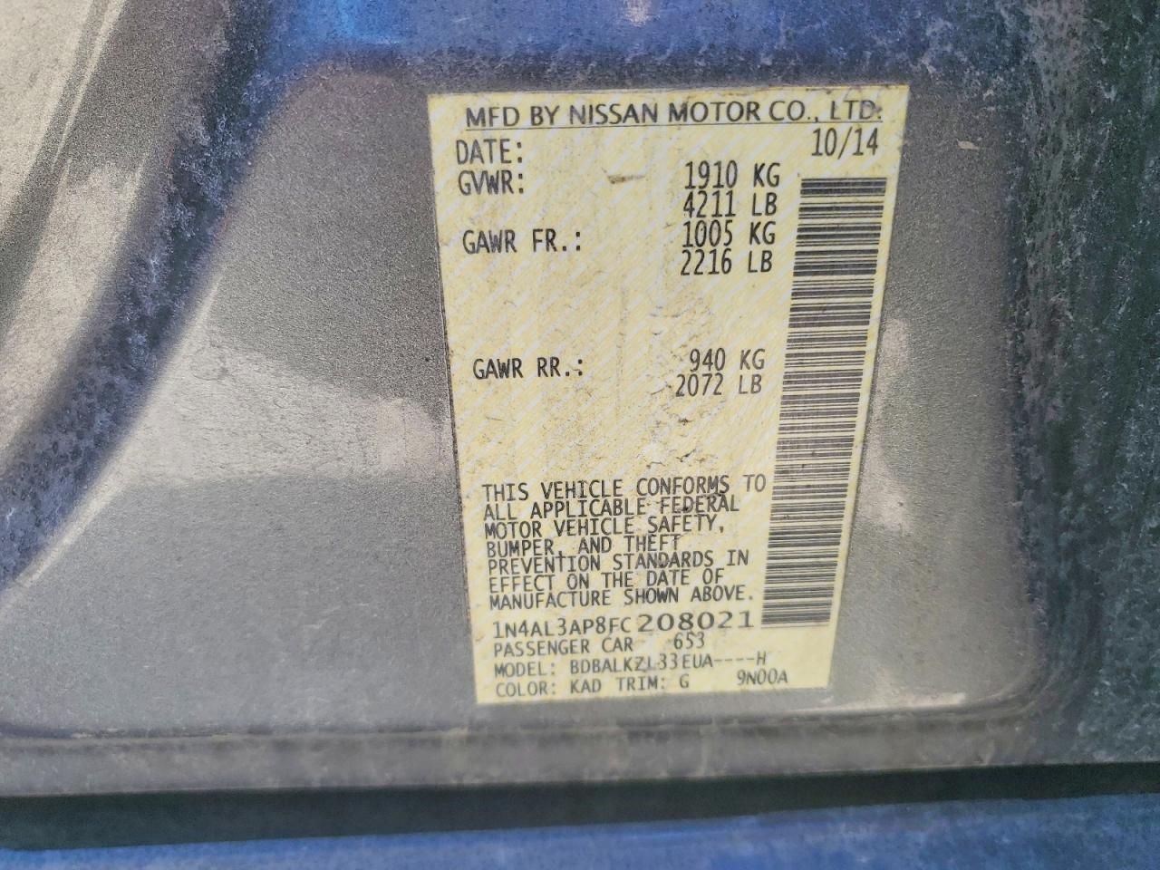 2015 Nissan Altima 2.5