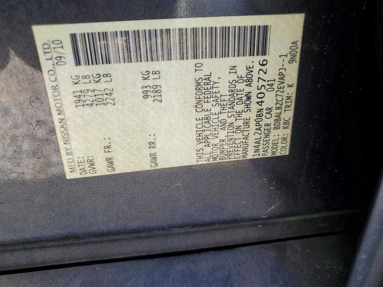 2011 Nissan Altima Base