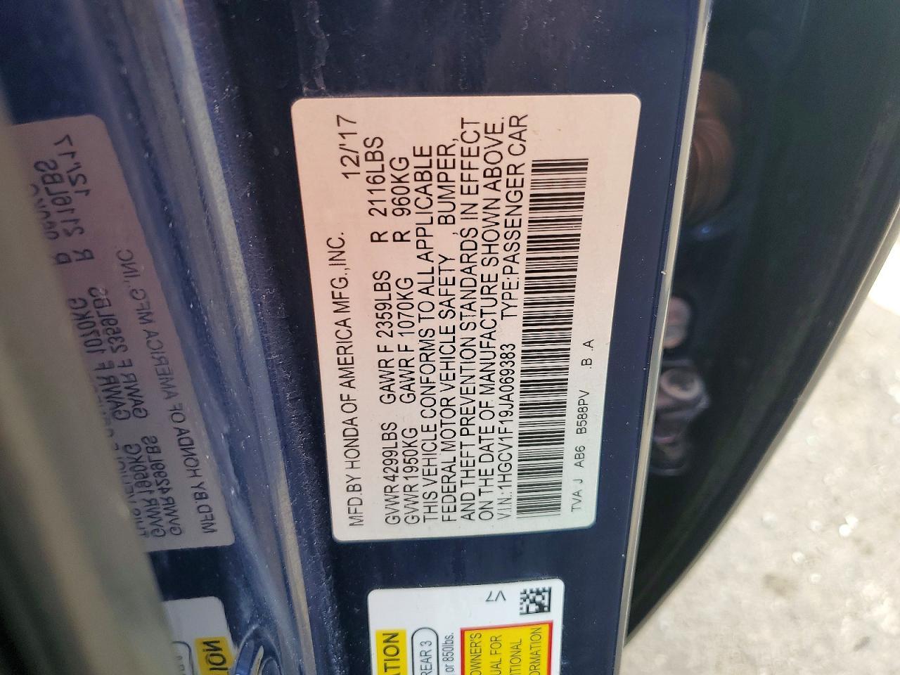 2018 Honda Accord lx