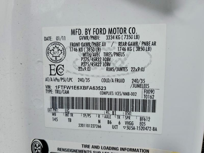 2011 Ford F150 Supercrew