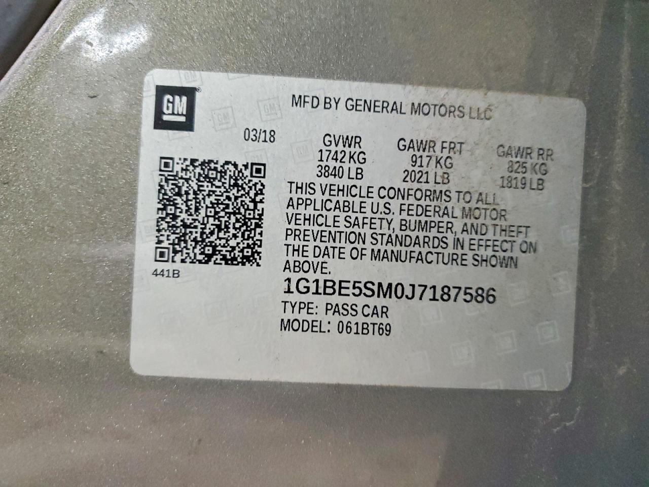 2018 Chevrolet Cruze lt