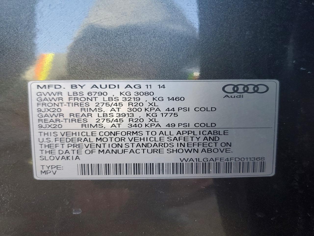2015 Audi Q7 Premium Plus