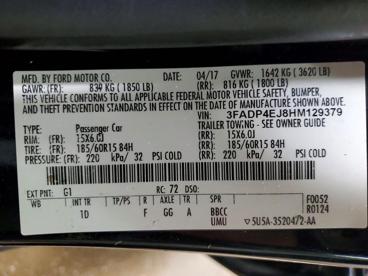 2017 Ford Fiesta se
