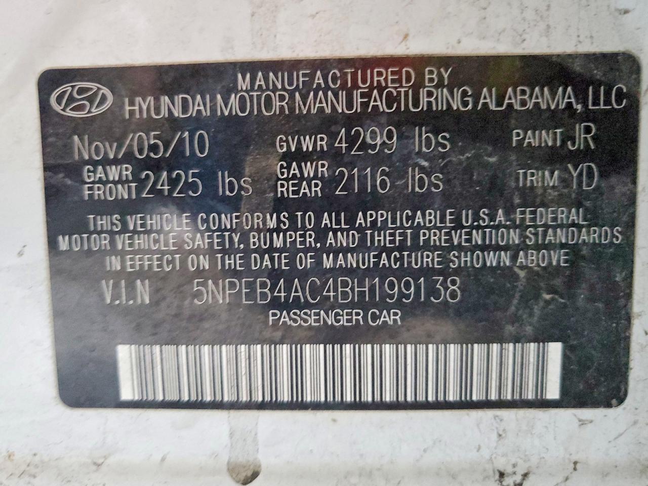 2011 Hyundai Sonata gls