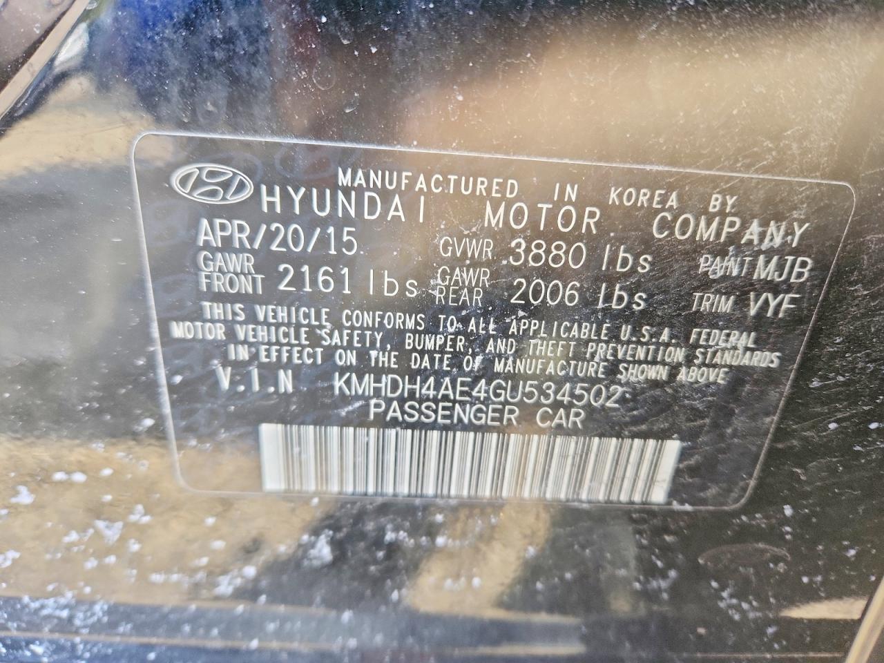 2016 Hyundai Elantra se