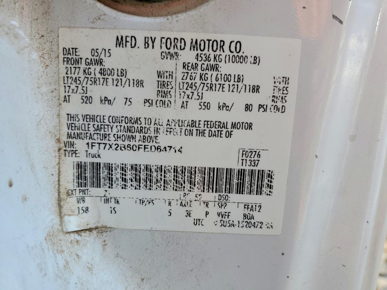 2015 Ford F250 Super Duty Flatbed Truck