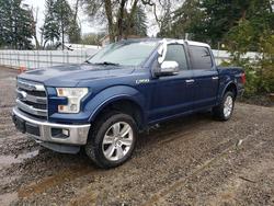 Ford salvage cars for sale: 2015 Ford F150 Supercrew
