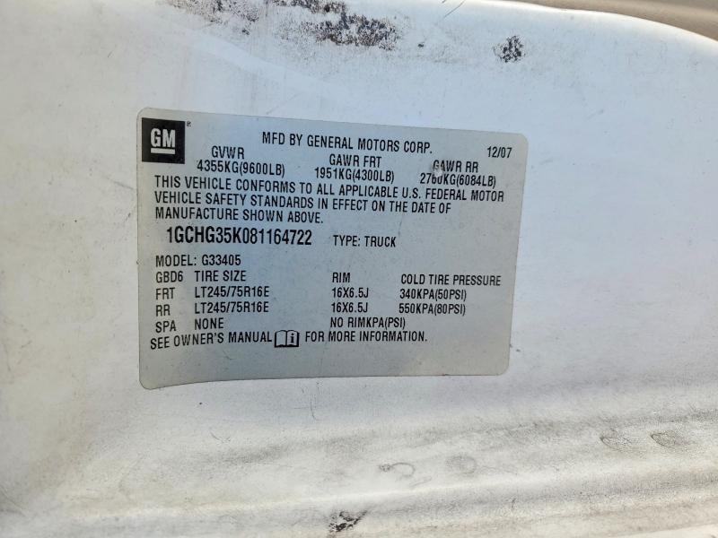 2008 Chevrolet Express 3500 Utility / Service Van