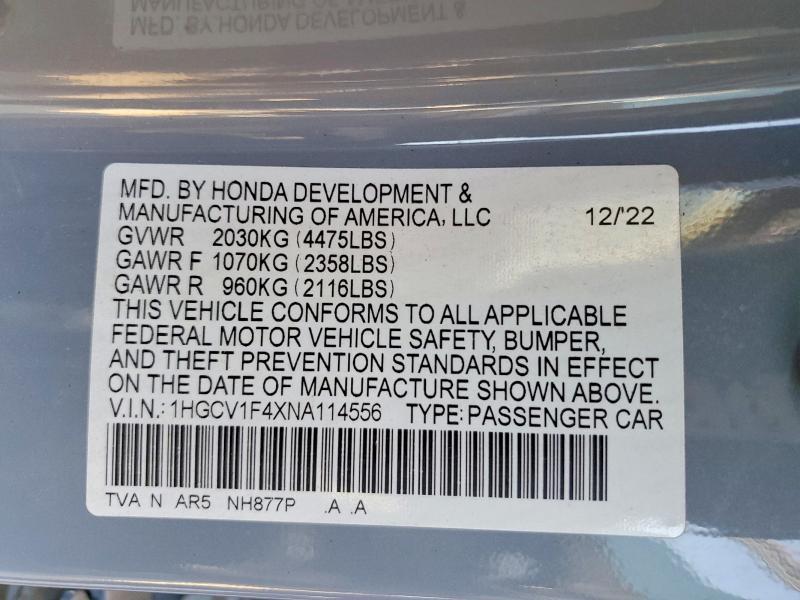 2022 Honda Accord Sport se