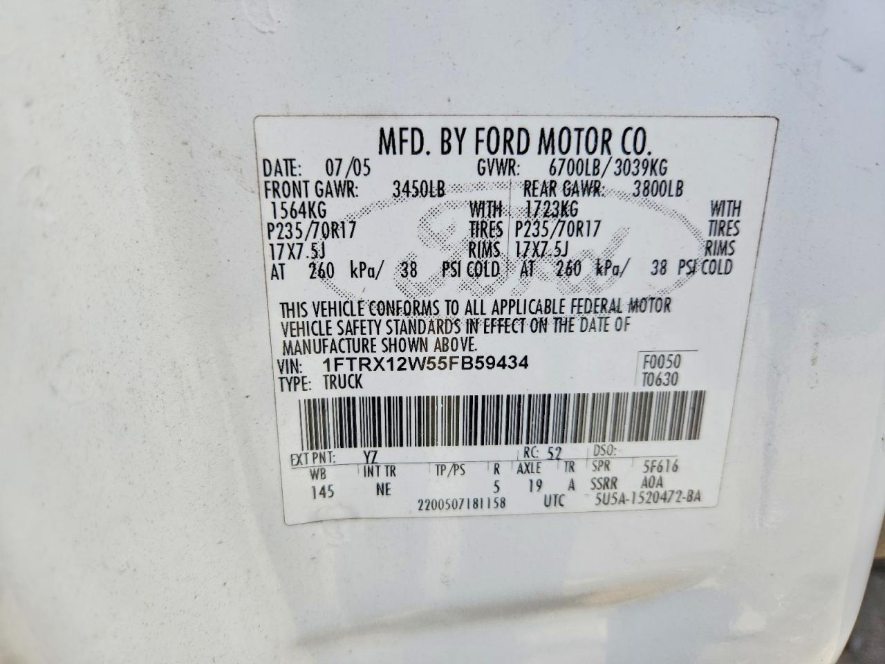 2005 Ford F150