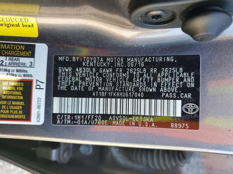 2017 Toyota Camry le