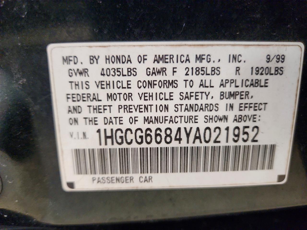 2000 Honda Accord