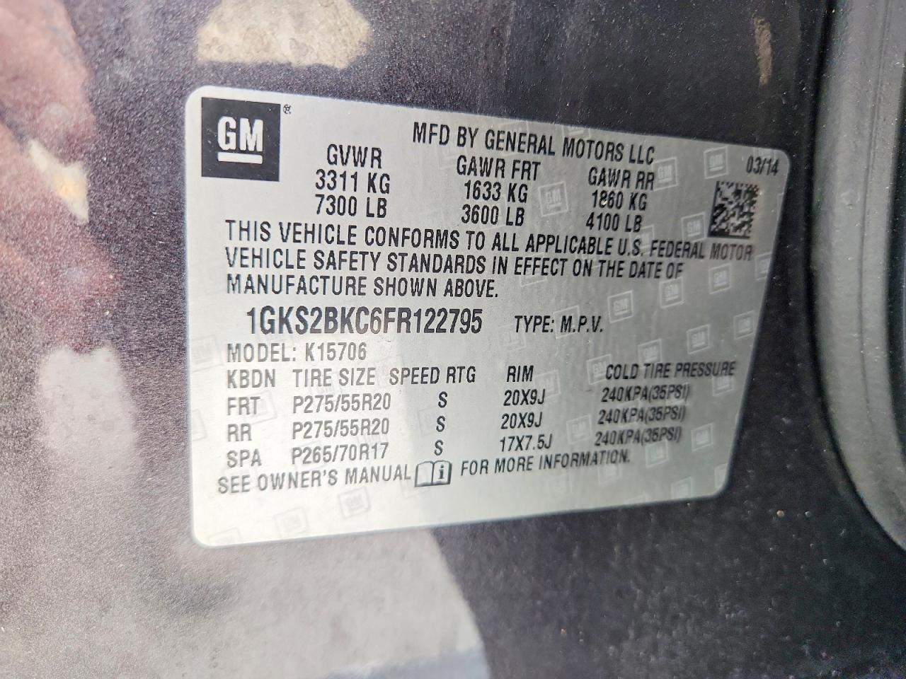 2015 GMC Yukon slt
