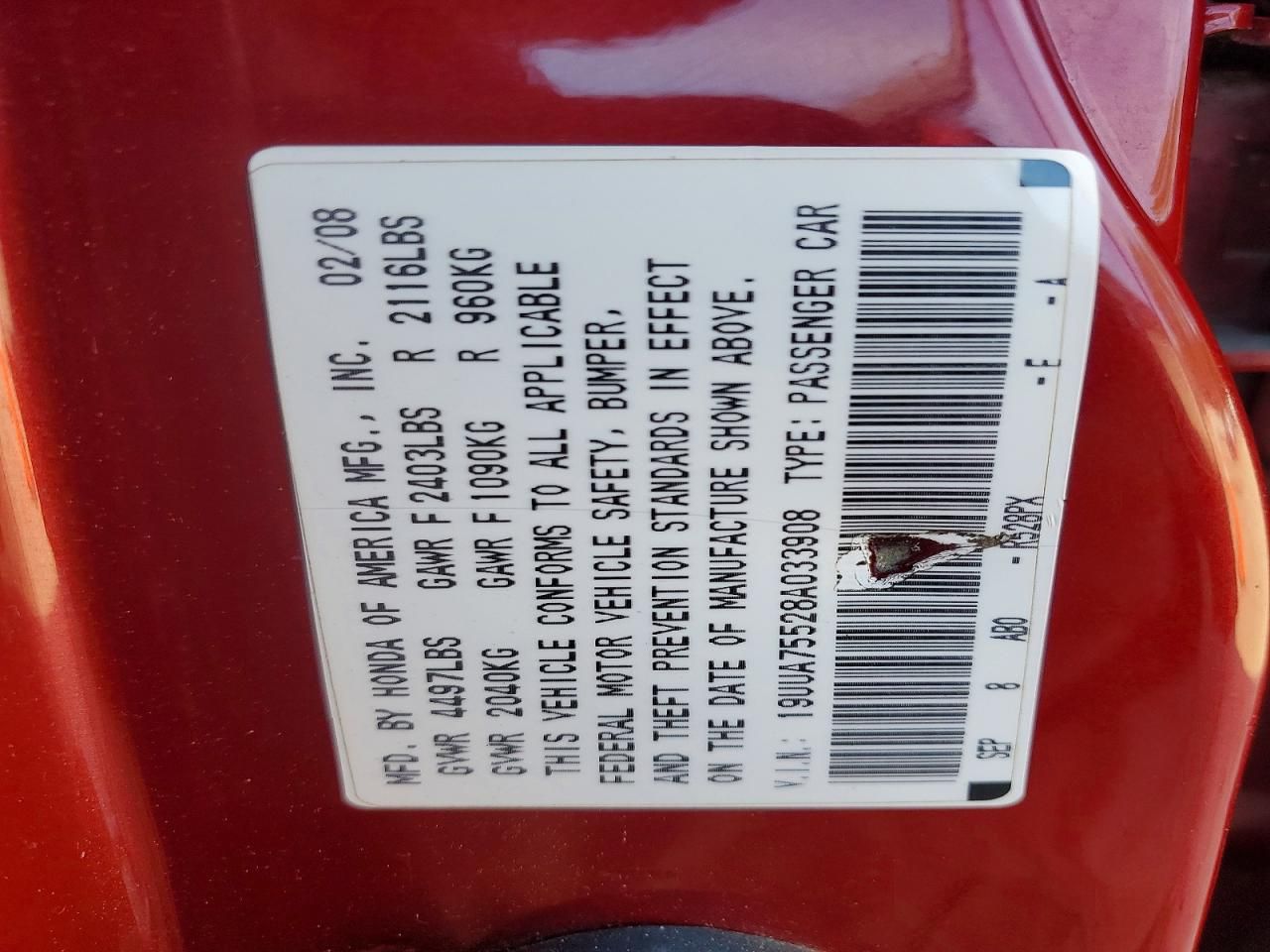 2008 Acura Tl Type s