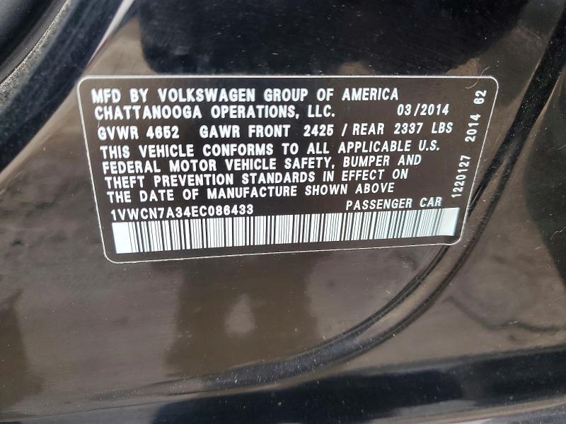 2014 Volkswagen Passat sel