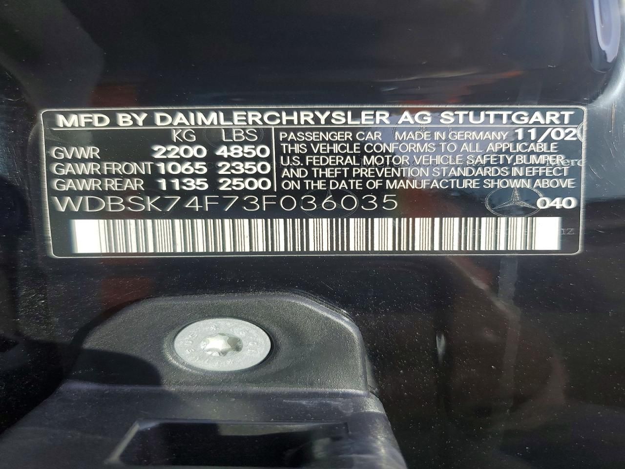 2003 Mercedes-Benz Sl 55 amg