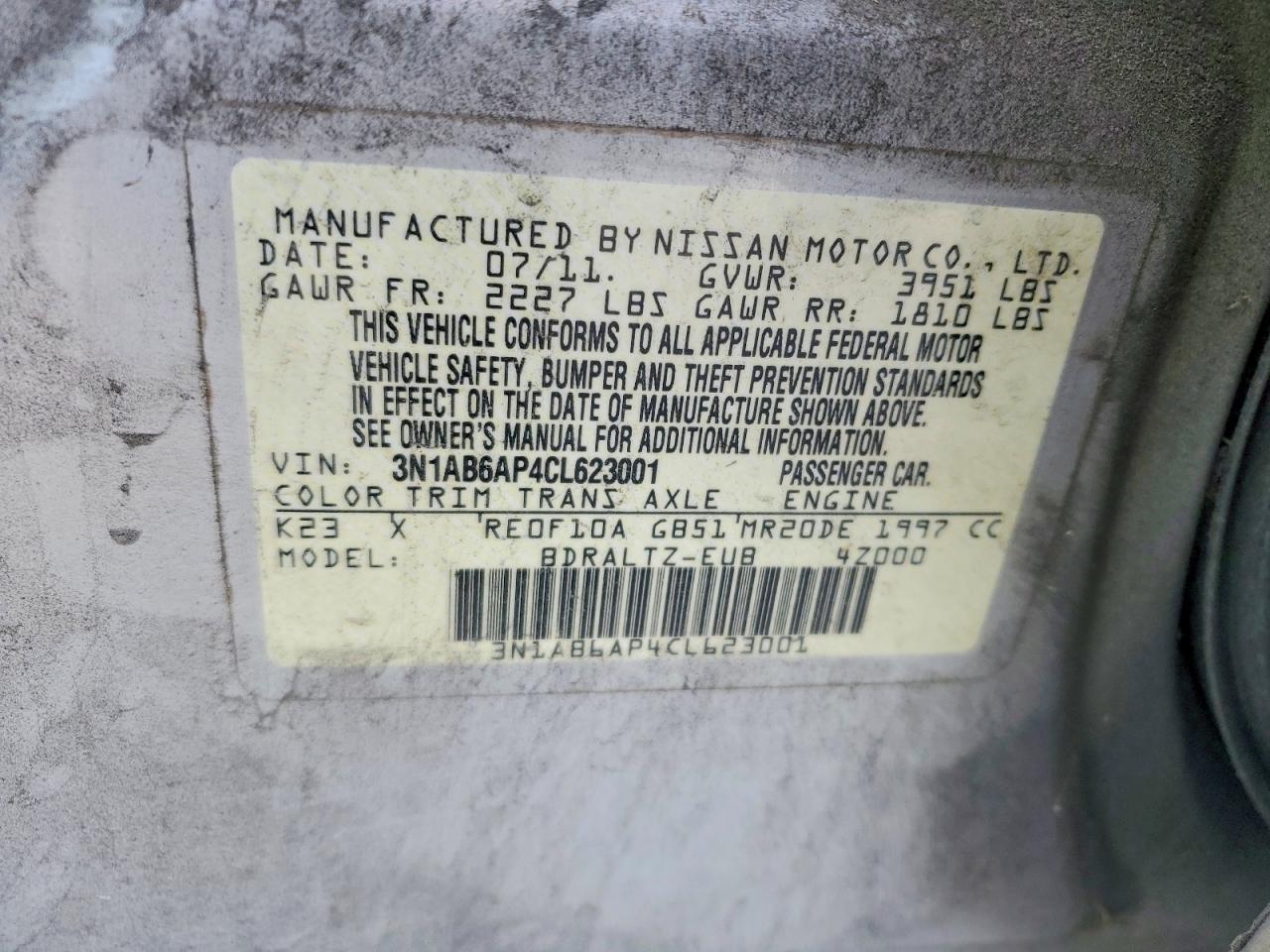 2012 Nissan Sentra 2.0
