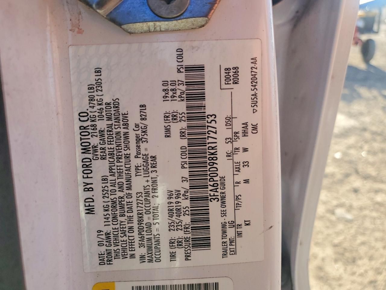 2019 Ford Fusion Titanium