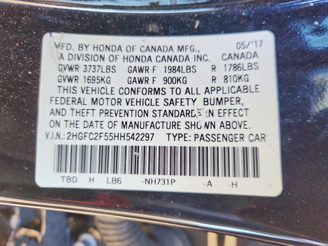 2017 Honda Civic lx