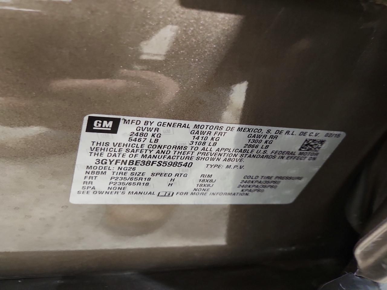 2015 Cadillac Srx Luxury Collection