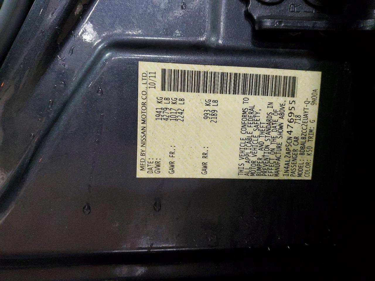 2012 Nissan Altima Base