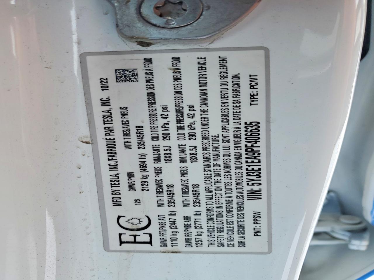 2023 Tesla Model 3