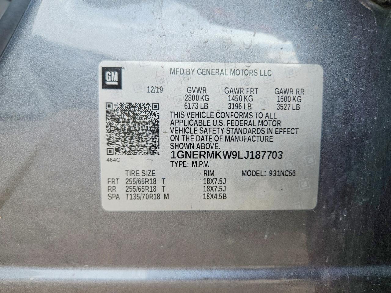 2020 Chev Traverse
