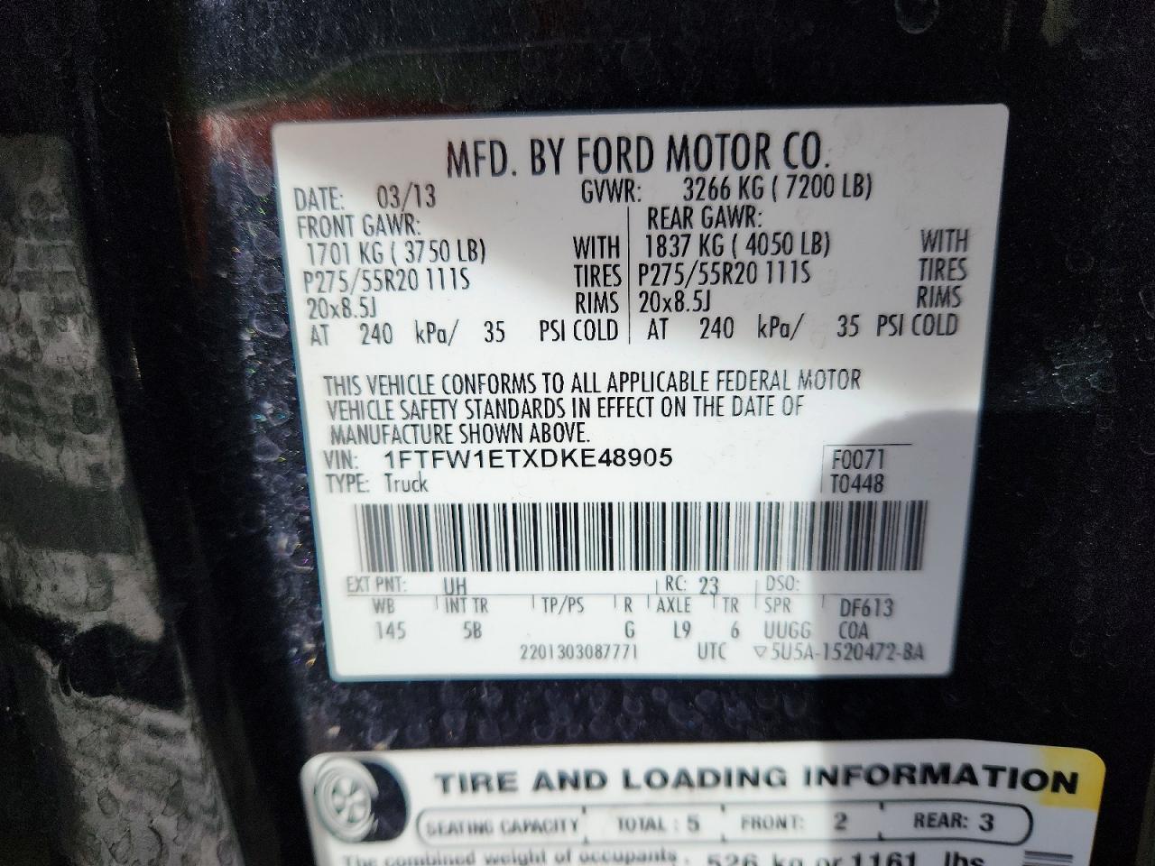 2013 Ford F150 Supercrew