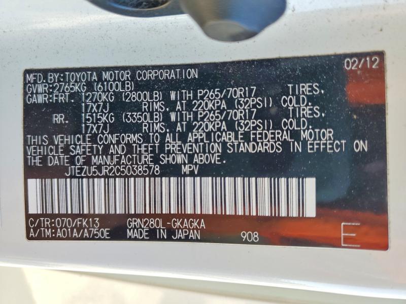 2012 Toyota 4runner SR5