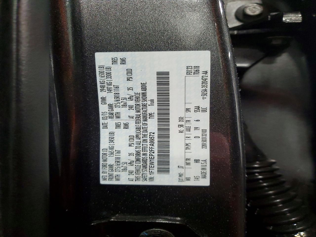 2015 Ford F150 Supercrew