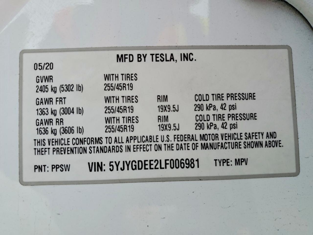 2020 Tesla Model y
