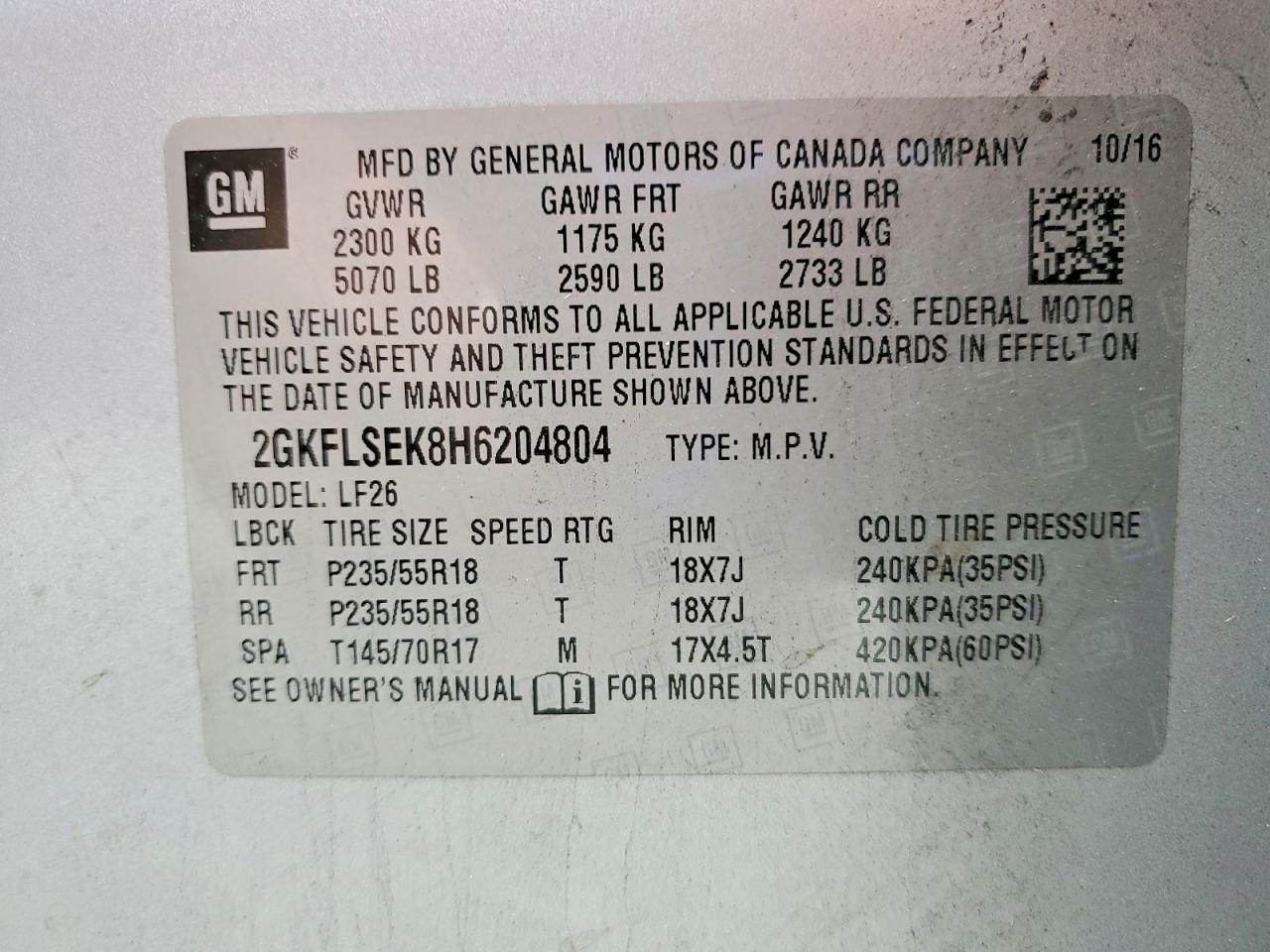 2017 GMC Terrain sle