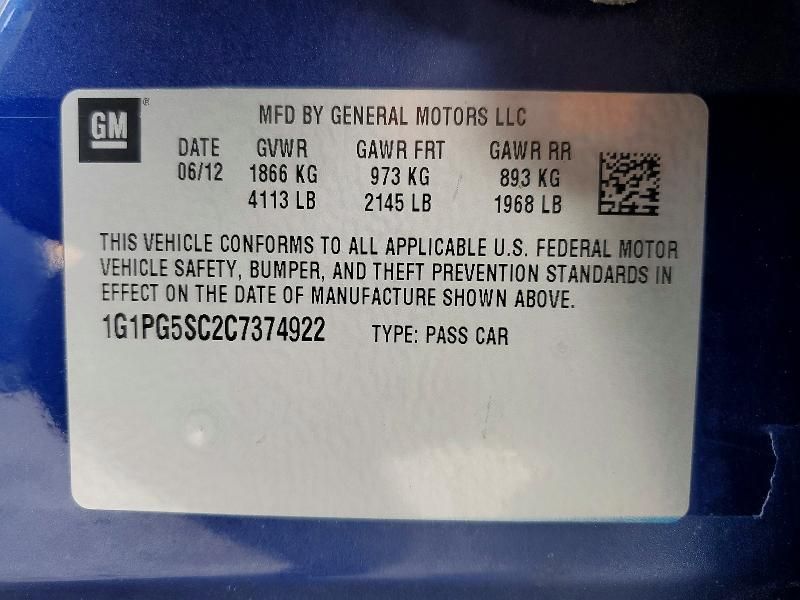 2012 Chevrolet Cruze lt