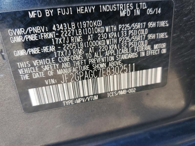 2014 Subaru Xv Crosstrek 2.0 Limited