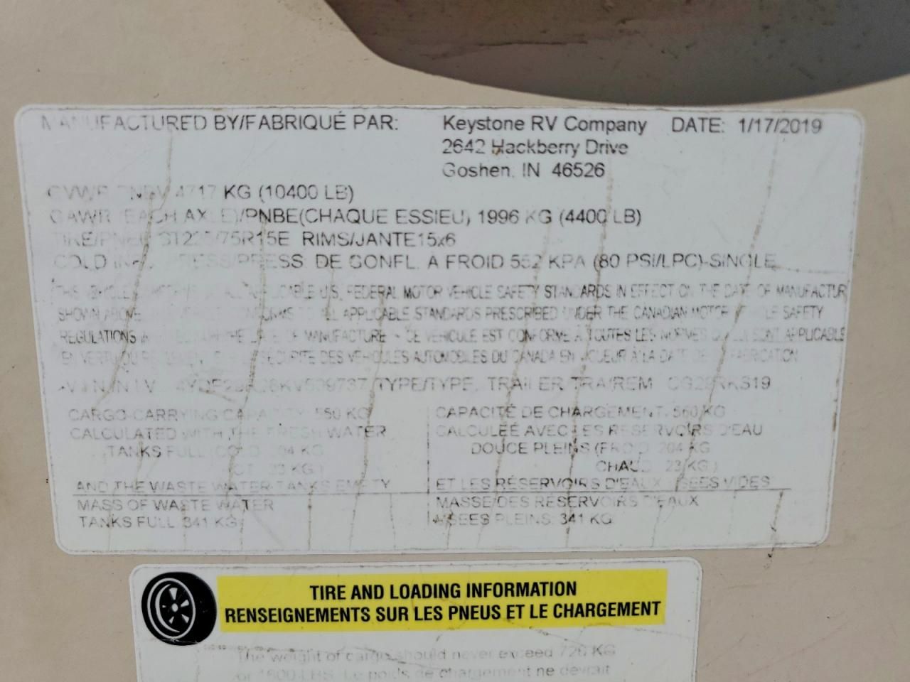 2019 Keystone Travel Trailer