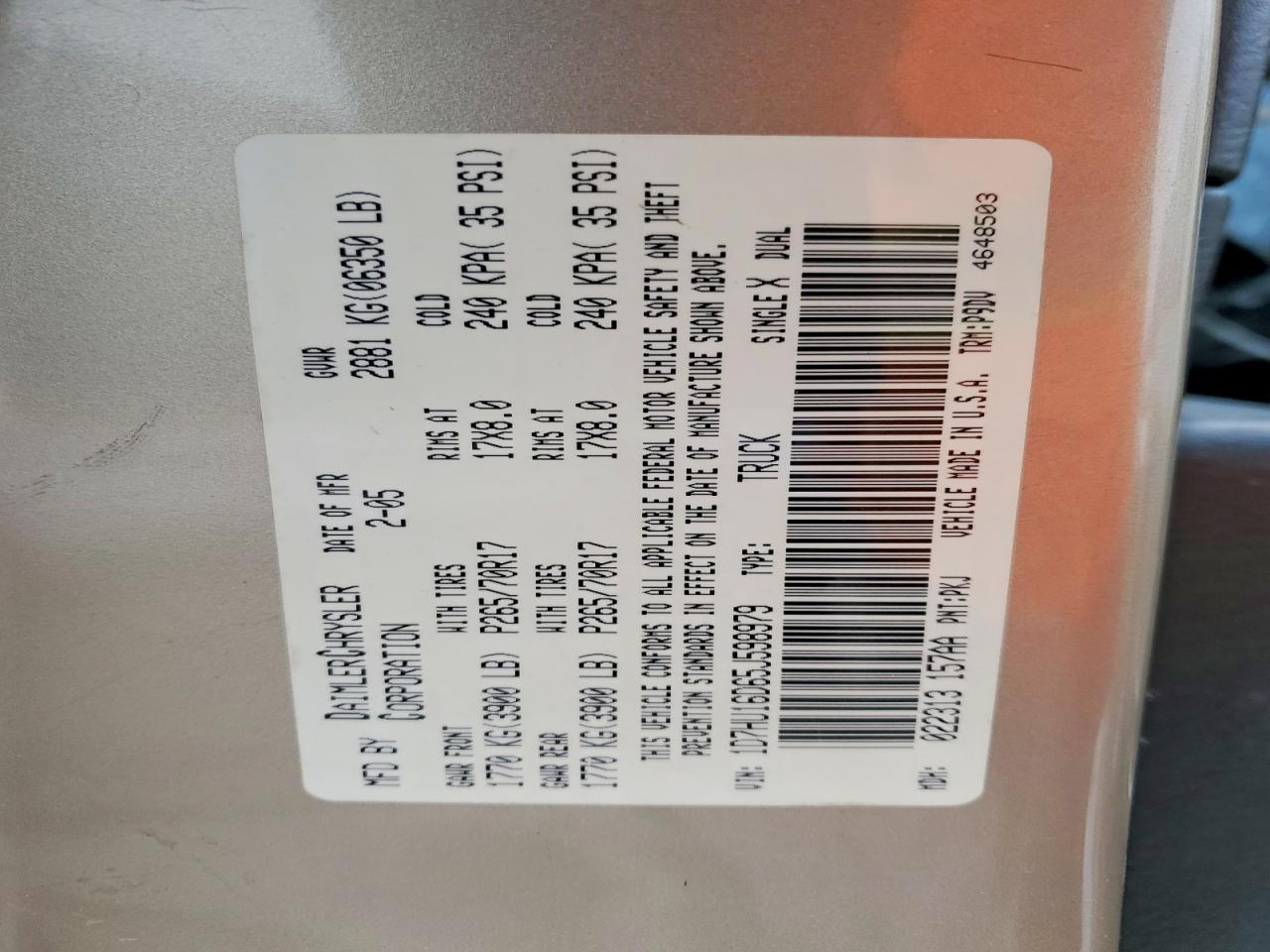 2005 Dodge Ram 1500 st