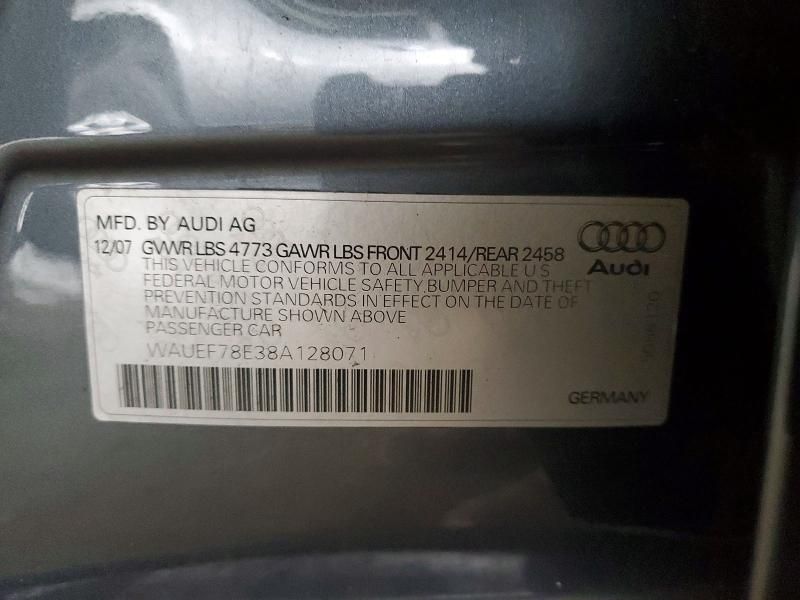 2008 Audi A4 S-line 2.0t Quattro Turbo