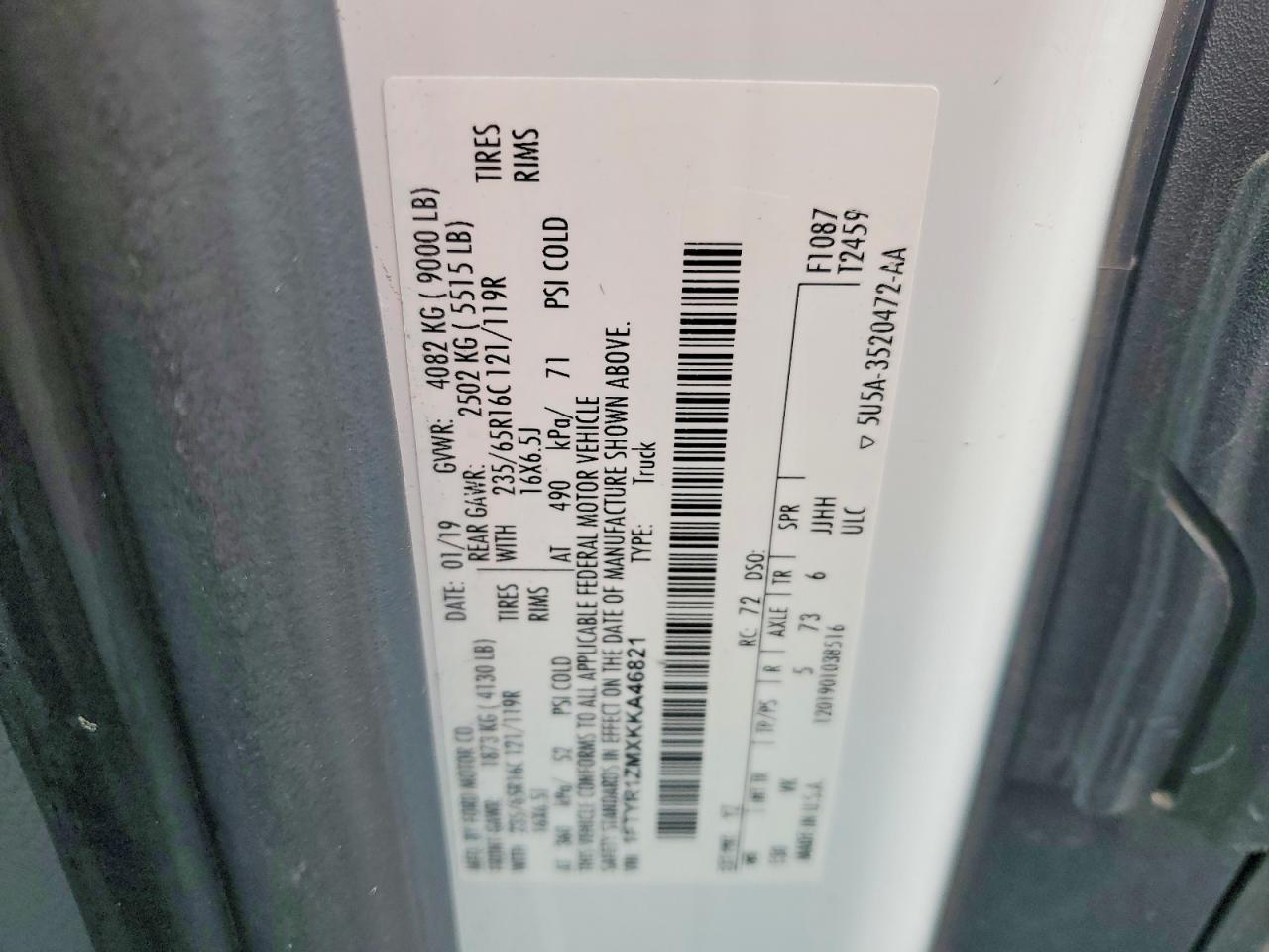2019 Ford Transit T-250
