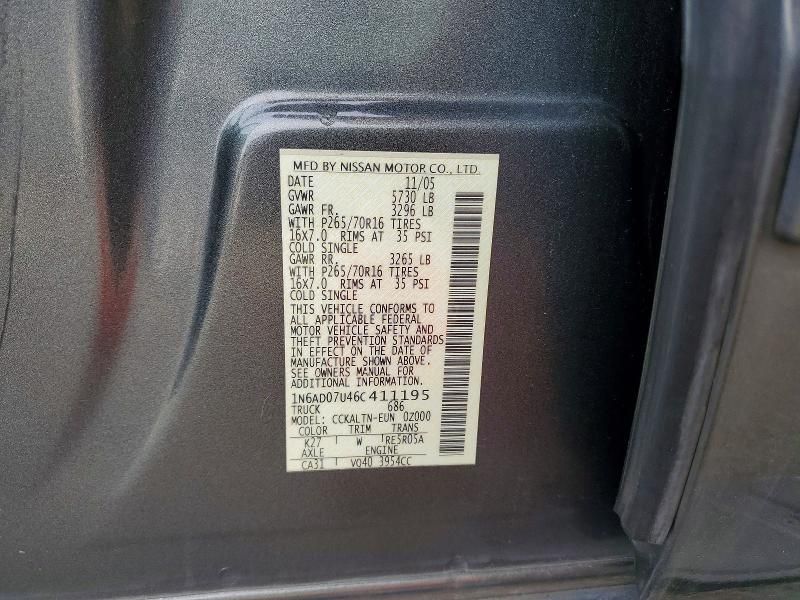 2006 Nissan Frontier Crew cab le