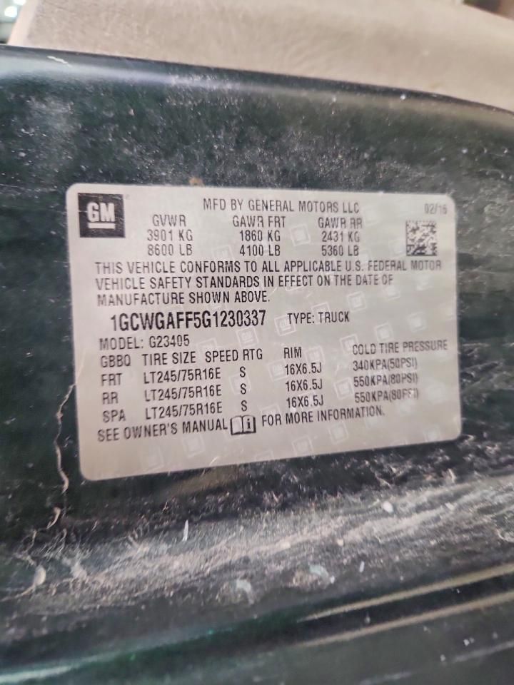 2016 Chevrolet Express G2500