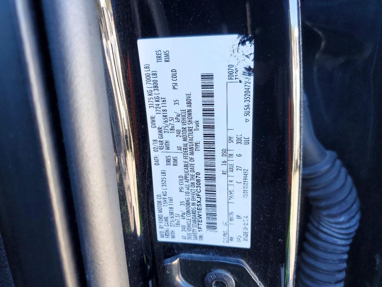 2018 Ford F150 Supercrew