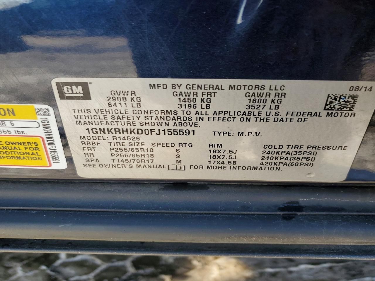 2015 Chevrolet Traverse lt