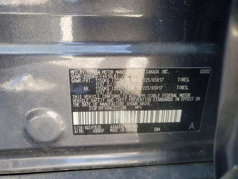 2022 Toyota Rav4 le