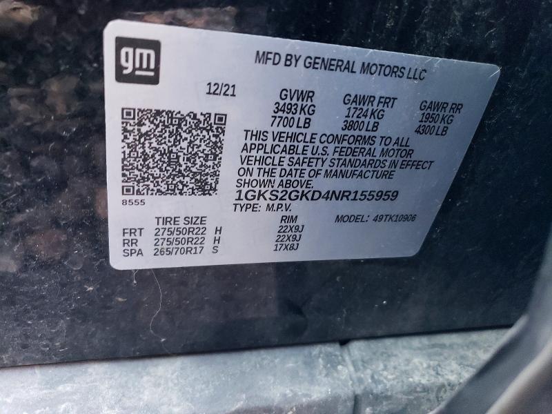 2022 GMC Yukon xl K1500 slt