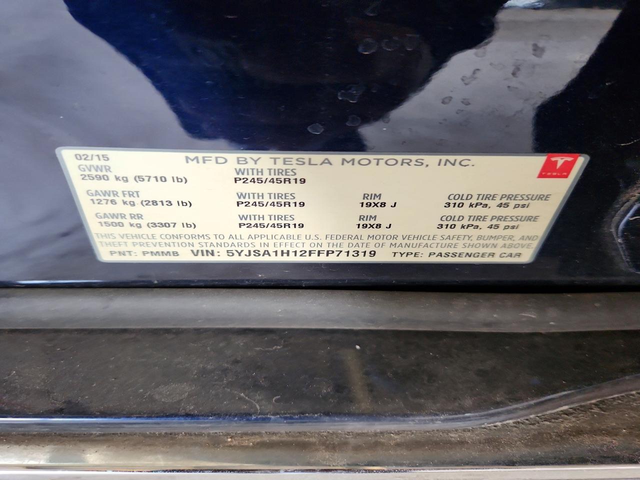 2015 Tesla Model s 85