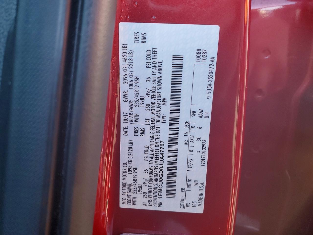 2018 Ford Escape se