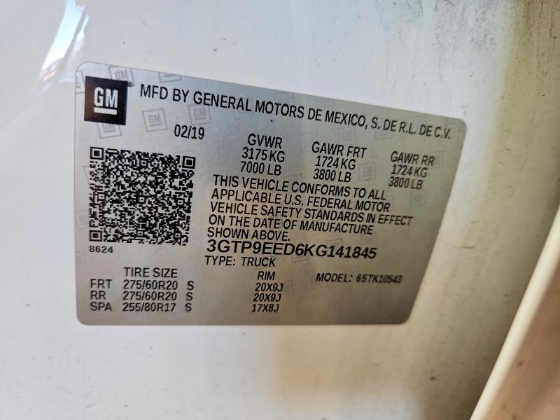 2019 GMC Sierra K1500 AT4