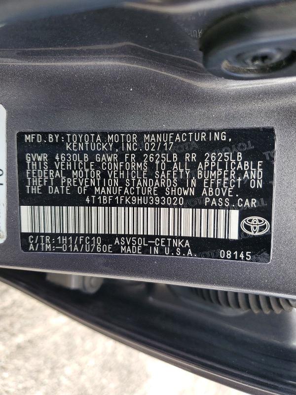 2017 Toyota Camry le