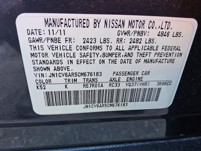 2012 Infiniti G37 Sedan x